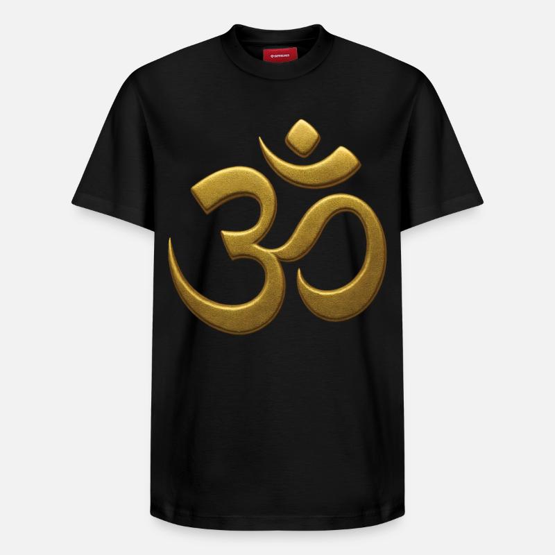 Om Mindfulness Affirmation Conscience spirituelle - T-shirt unisexe décontracté en coton Supima – de SPREAD - noir