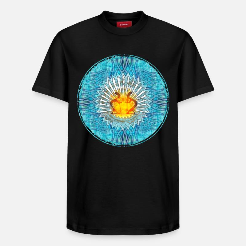 Holy Flame Mandala Design Ibiza - T-shirt unisexe décontracté en coton Supima – de SPREAD - noir