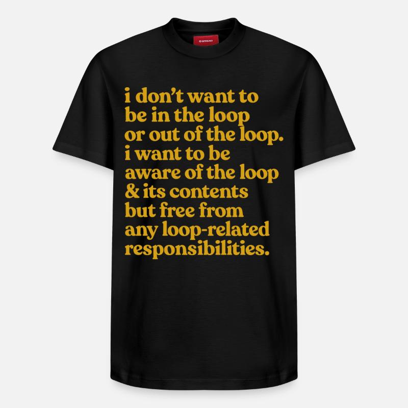 Kennen Sie das Loop-Zitat - Relaxed Unisex Supima Cotton T-Shirt – von SPREAD - Schwarz
