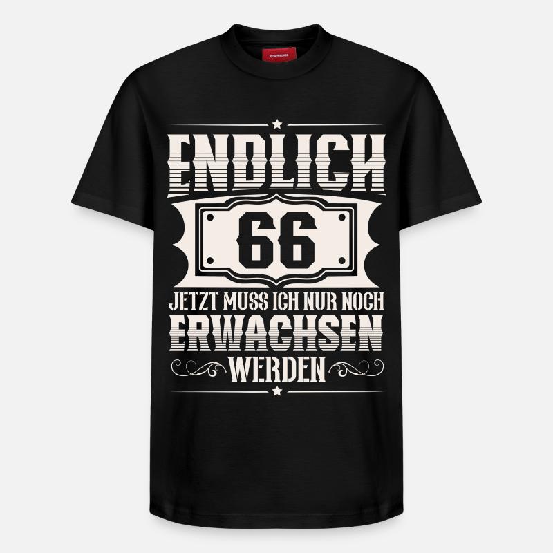 66e anniversaire - T-shirt unisexe décontracté en coton Supima – de SPREAD - noir