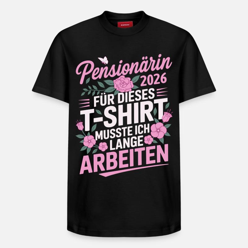 Retraité 2026 - T-shirt unisexe décontracté en coton Supima – de SPREAD - noir