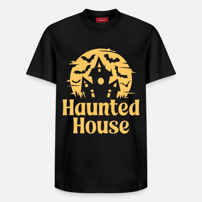 maison hantée - T-shirt unisexe décontracté en coton Supima – de SPREAD - noir