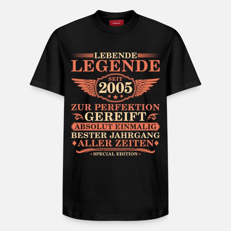 20e anniversaire millésime 2005 - T-shirt unisexe décontracté en coton Supima – de SPREAD - noir
