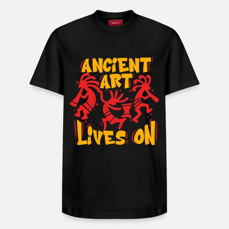 Pétroglyphes L'art ancien perdure - T-shirt unisexe décontracté en coton Supima – de SPREAD - noir