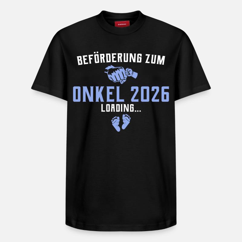 Beförderung zum Onkel 2026 loading - Relaxed Unisex Supima Cotton T-Shirt – von SPREAD - Schwarz