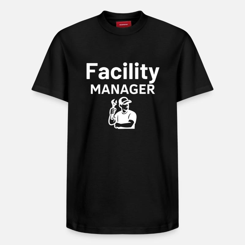 Facility Manager - Relaxed Unisex Supima Cotton T-Shirt – von SPREAD - Schwarz