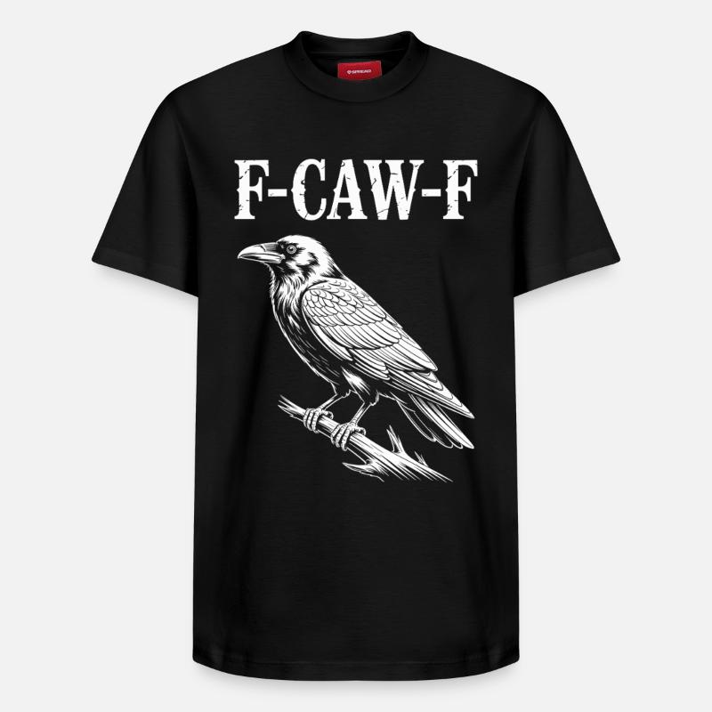 F-Caw-F Meme Crow - T-shirt unisexe décontracté en coton Supima – de SPREAD - noir