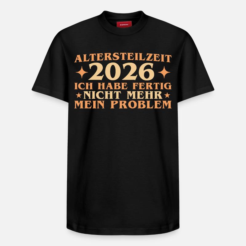 Altersteilzeit 2026 Arbeitskollege Frührente - Relaxed Unisex Supima Cotton T-Shirt – von SPREAD - Schwarz
