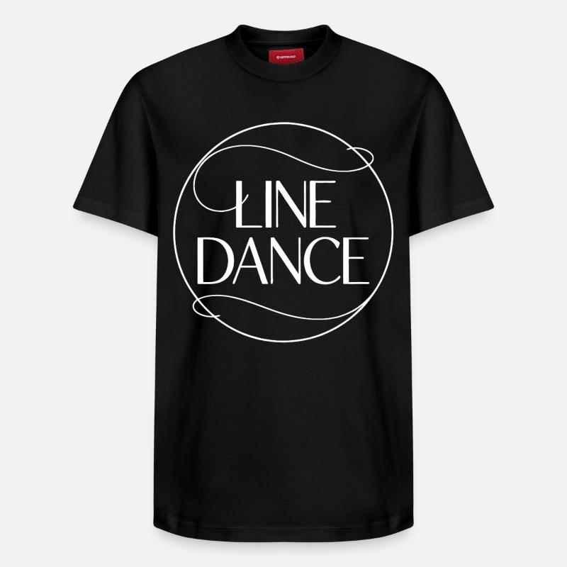 Line Dance Motivationsdesign - Relaxed Unisex Supima Cotton T-Shirt – von SPREAD - Schwarz