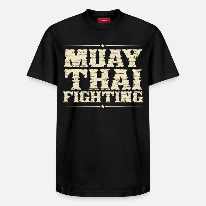 Muay Thai - Relaxed Unisex Supima Cotton T-Shirt – von SPREAD - Schwarz
