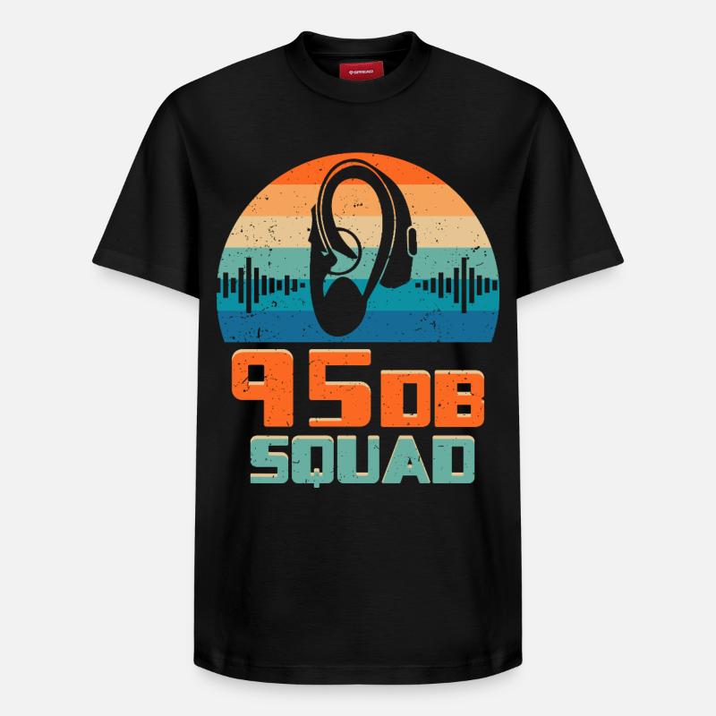 Sourds, sourds, malentendants, 95DB Squad - T-shirt unisexe décontracté en coton Supima – de SPREAD - noir