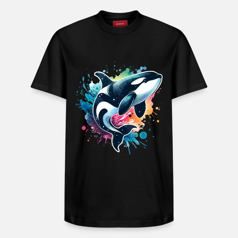 Orque Épaulard - T-shirt unisexe décontracté en coton Supima – de SPREAD - noir