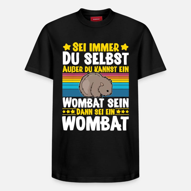Wombat - T-shirt unisexe décontracté en coton Supima – de SPREAD - noir