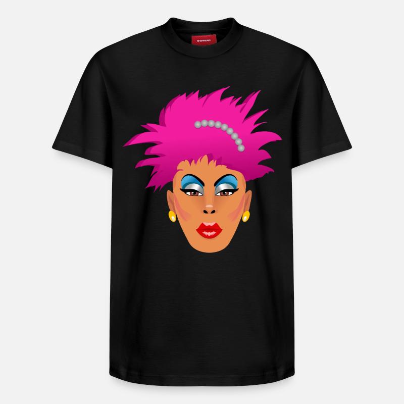 Drag Queen rose - T-shirt unisexe décontracté en coton Supima – de SPREAD - noir