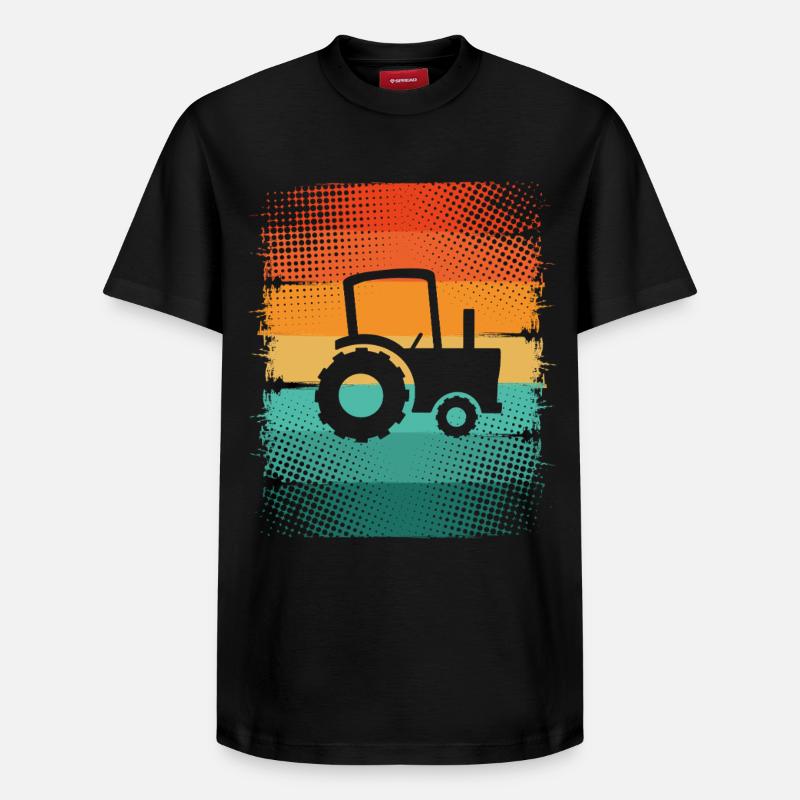 Traktor - Relaxed Unisex Supima Cotton T-Shirt – von SPREAD - Schwarz