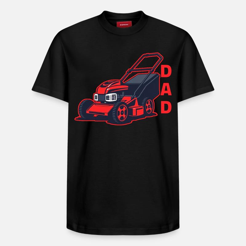 Père tondeuse à gazon - T-shirt unisexe décontracté en coton Supima – de SPREAD - noir