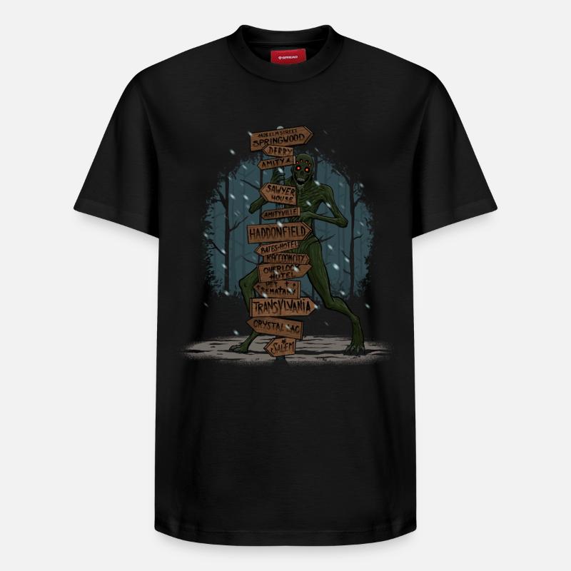 Evil Places - T-shirt unisexe décontracté en coton Supima – de SPREAD - noir