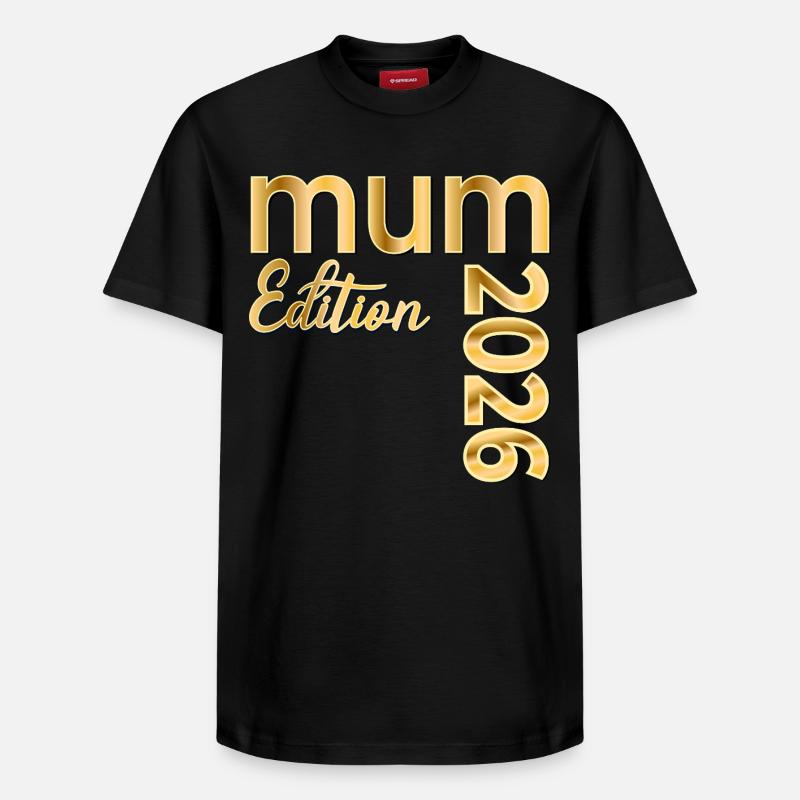 Annonce bébé 2026 Maman britannique - T-shirt unisexe décontracté en coton Supima – de SPREAD - noir