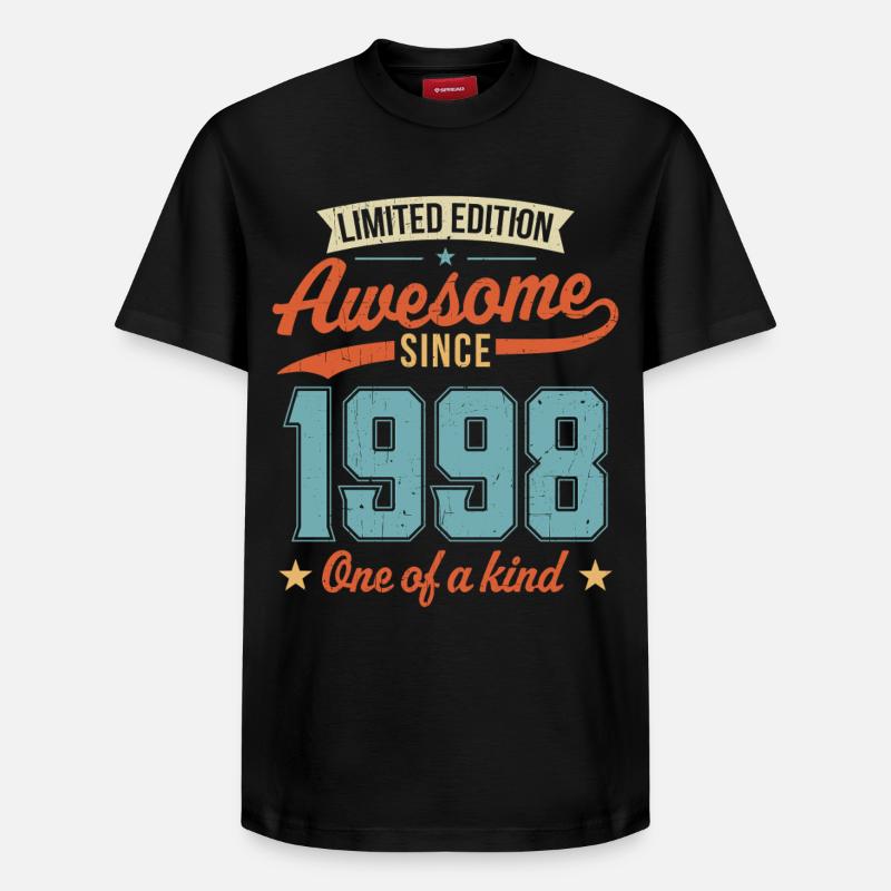Génial depuis 1998 - T-shirt unisexe décontracté en coton Supima – de SPREAD - noir
