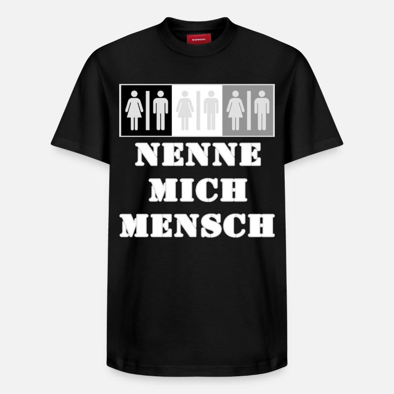 Appelez-moi Signe de limite humaine - T-shirt unisexe décontracté en coton Supima – de SPREAD - noir
