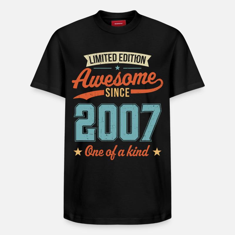 Génial depuis 2007 - T-shirt unisexe décontracté en coton Supima – de SPREAD - noir