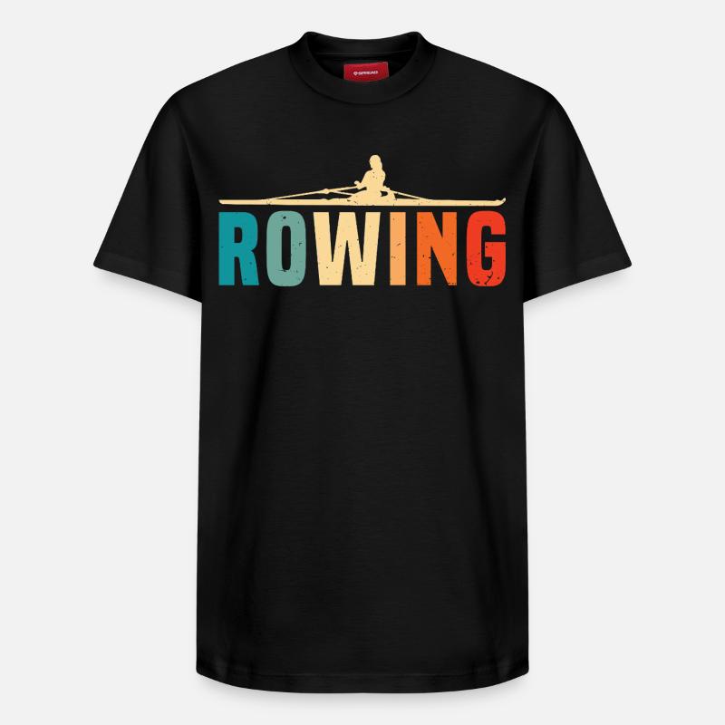 Aviron - Aviron - Rameur - Rameur - T-shirt unisexe décontracté en coton Supima – de SPREAD - noir