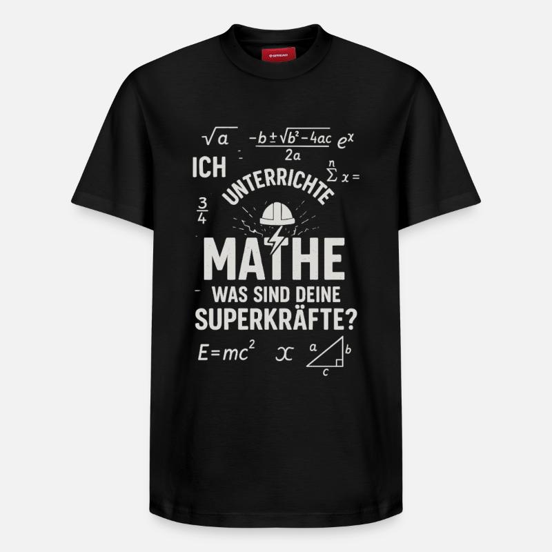 Mathe Superkräfte – Ich unterscheide Mathe Lehrer - Relaxed Unisex Supima Cotton T-Shirt – von SPREAD - Schwarz