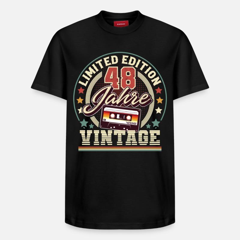 48th Birthday - Relaxed Unisex Supima Cotton T-Shirt – by SPREAD - black