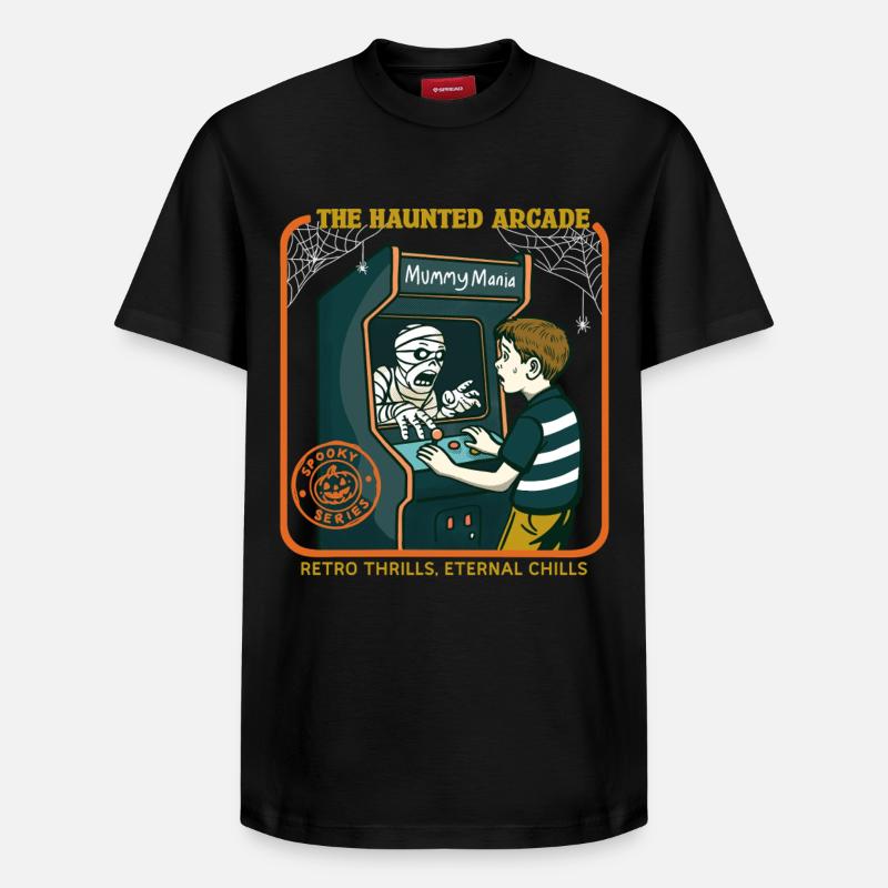L’arcade hantée - T-shirt unisexe décontracté en coton Supima – de SPREAD - noir