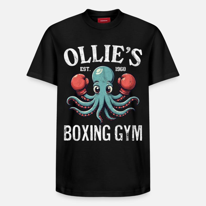 Gymnase de boxe Ollie - T-shirt unisexe décontracté en coton Supima – de SPREAD - noir