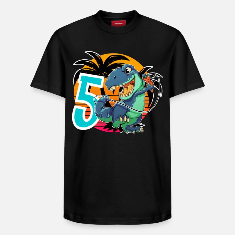 5 T Rex - T-shirt unisexe décontracté en coton Supima – de SPREAD - noir