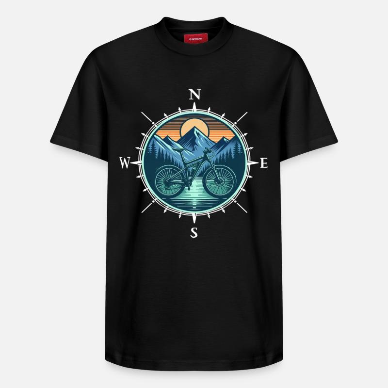 Vélo VTT - T-shirt unisexe décontracté en coton Supima – de SPREAD - noir