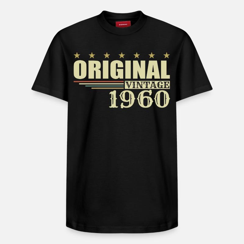 1960 Anniversaire 1960 - T-shirt unisexe décontracté en coton Supima – de SPREAD - noir