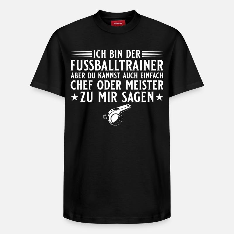 Fußballtrainer Chef oder Meister - Relaxed Unisex Supima Cotton T-Shirt – von SPREAD - Schwarz
