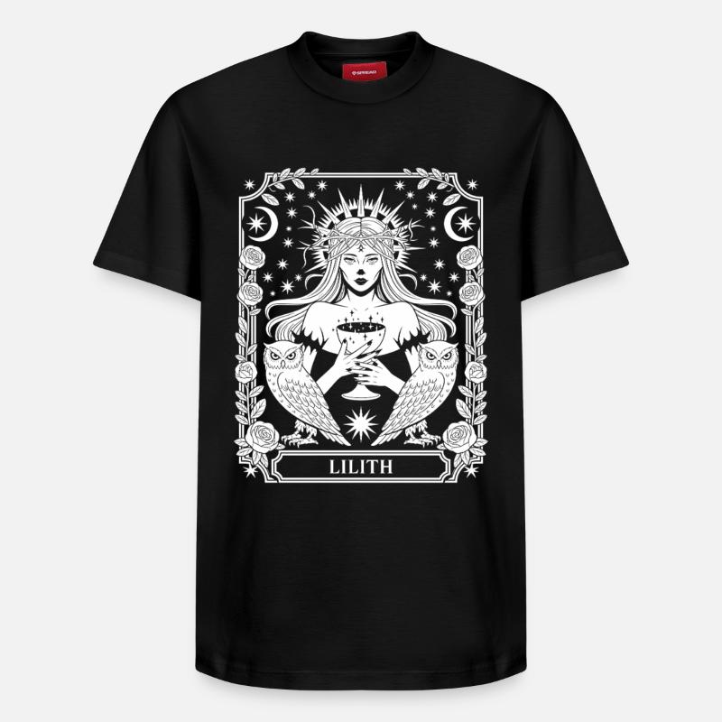 Lilith Lune Étoile Encadrement - T-shirt unisexe décontracté en coton Supima – de SPREAD - noir