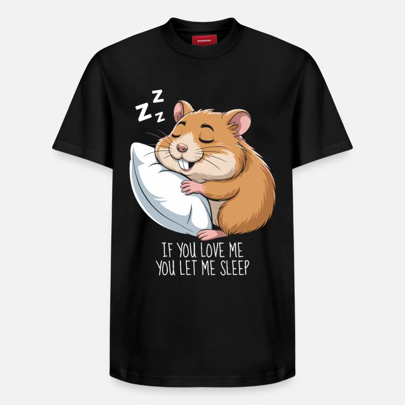 Hamster endormi - T-shirt unisexe décontracté en coton Supima – de SPREAD - noir