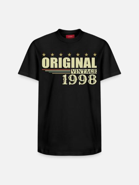 1998 Birthday - 1998 - Relaxed Unisex Supima Cotton T-Shirt – by SPREAD - black