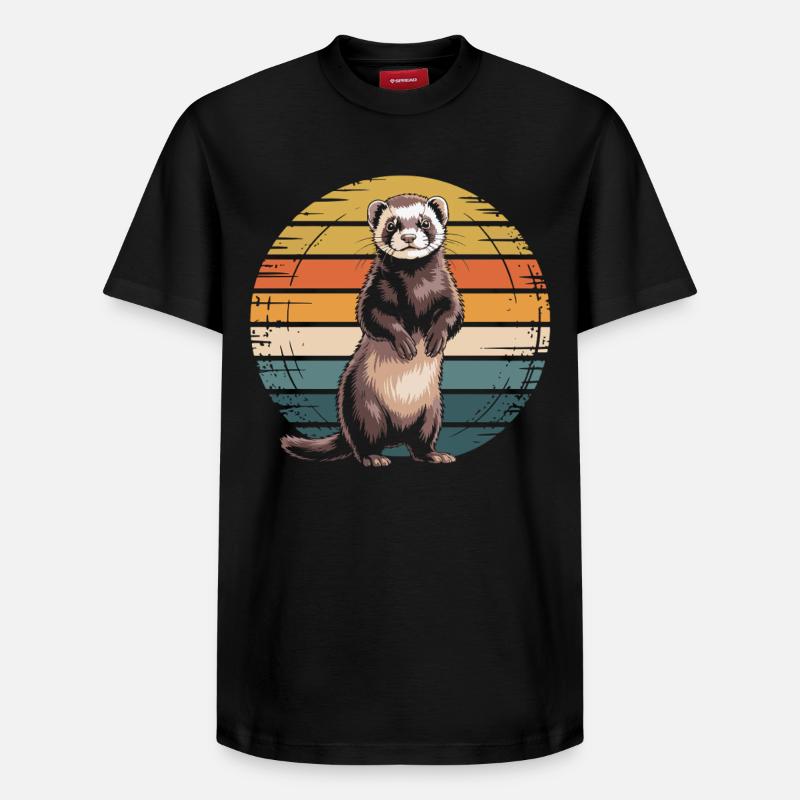 Furet - T-shirt unisexe décontracté en coton Supima – de SPREAD - noir