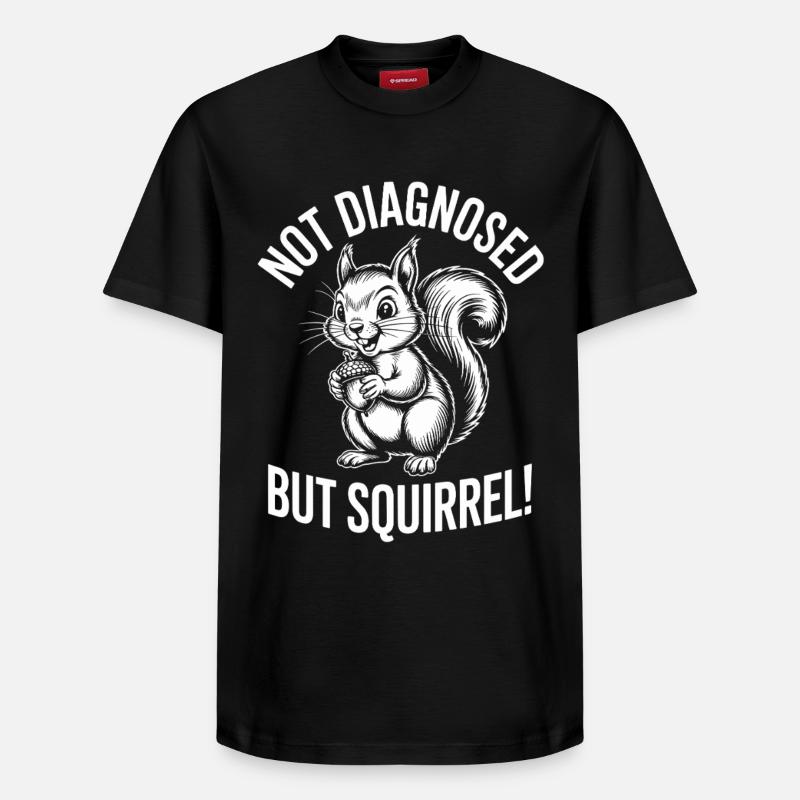 Nicht diagnostiziert – Eichhörnchen - Relaxed Unisex Supima Cotton T-Shirt – von SPREAD - Schwarz