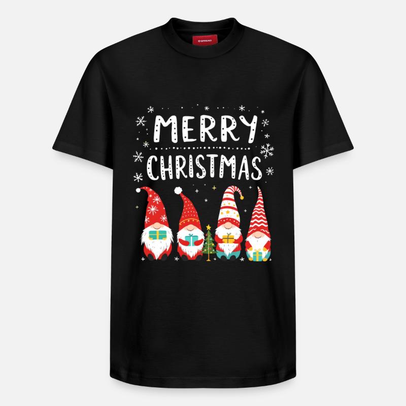 Joyeux Noël Gnome de Noël - T-shirt unisexe décontracté en coton Supima – de SPREAD - noir
