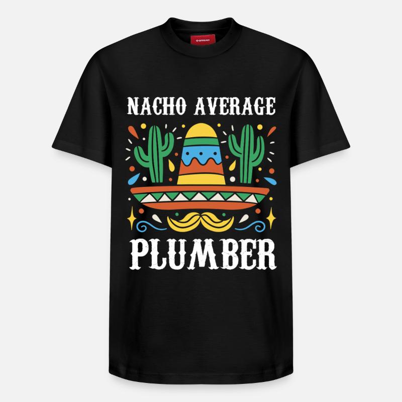 Nacho Plombier moyen - T-shirt unisexe décontracté en coton Supima – de SPREAD - noir