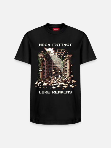 NPCs gone, lore stays | Post-apocalyptic - Relaxed Unisex Supima Cotton T-Shirt – by SPREAD - black