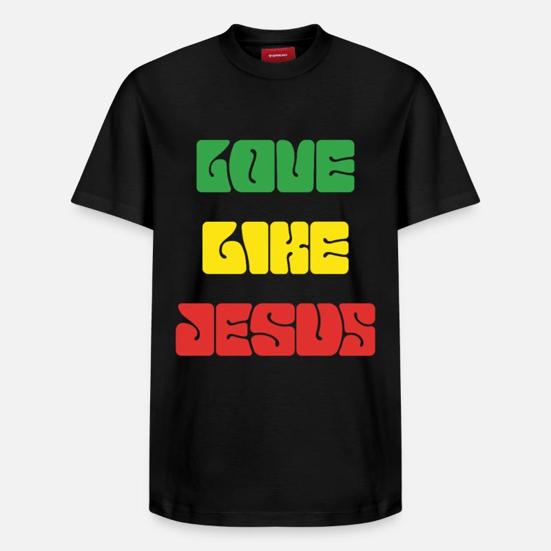 Vie amoureuse Jésus Popart - T-shirt unisexe décontracté en coton Supima – de SPREAD - noir