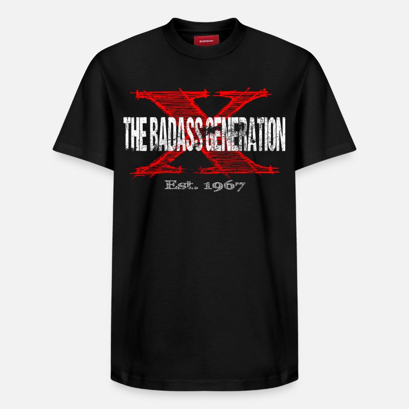 Génération X 1967 Rétro - T-shirt unisexe décontracté en coton Supima – de SPREAD - noir