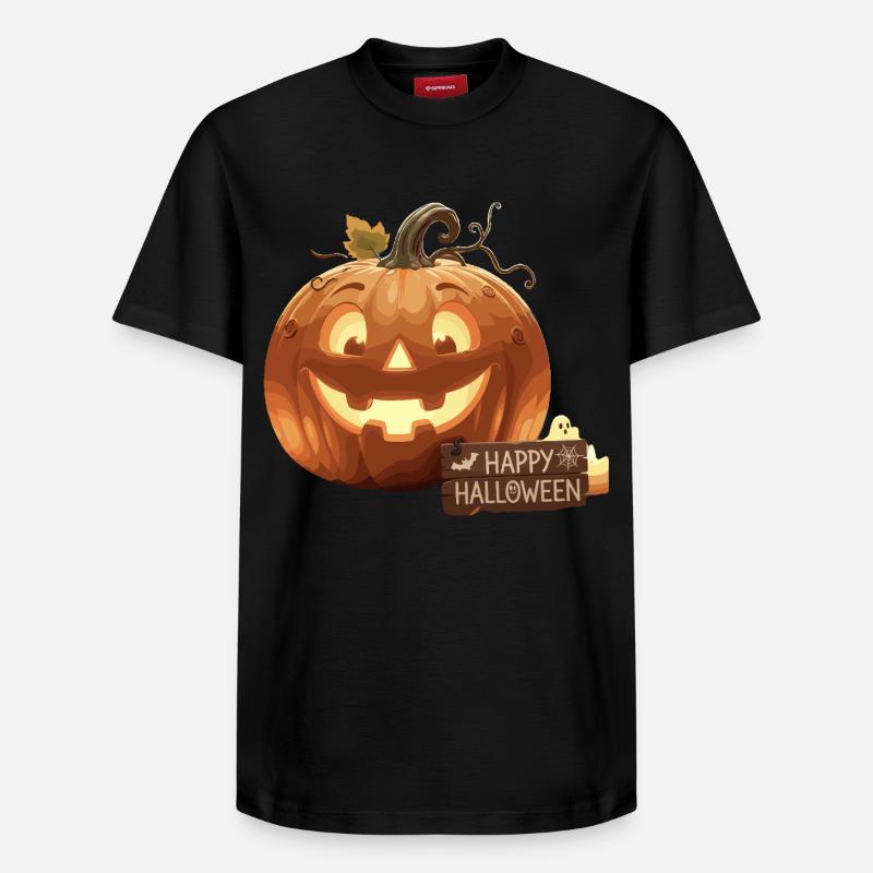 Joyeux Halloween Citrouille - T-shirt unisexe décontracté en coton Supima – de SPREAD - noir