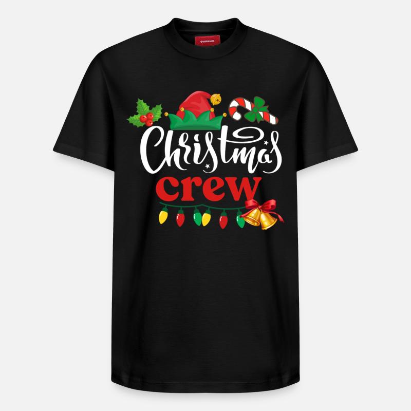 Weihnachts-Crew - Relaxed Unisex Supima Cotton T-Shirt – von SPREAD - Schwarz