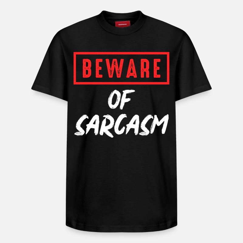 Achtung Sarkasmus - Relaxed Unisex Supima Cotton T-Shirt – von SPREAD - Schwarz