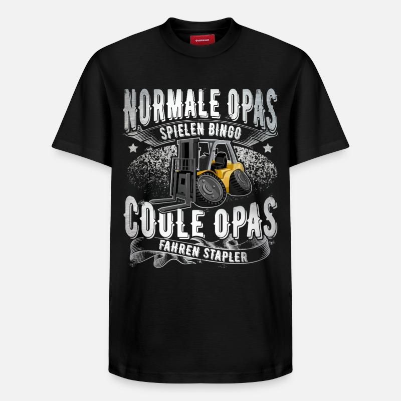 Staplerfahrer Opa - Relaxed Unisex Supima Cotton T-Shirt – von SPREAD - Schwarz
