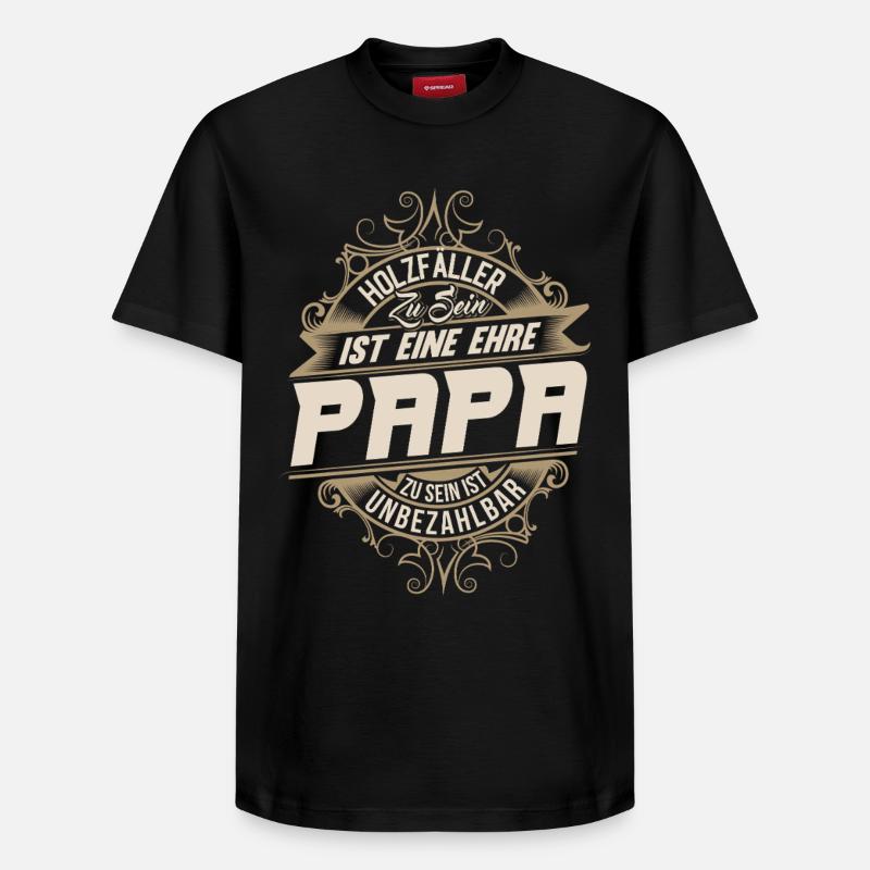 Papa bûcheron - T-shirt unisexe décontracté en coton Supima – de SPREAD - noir
