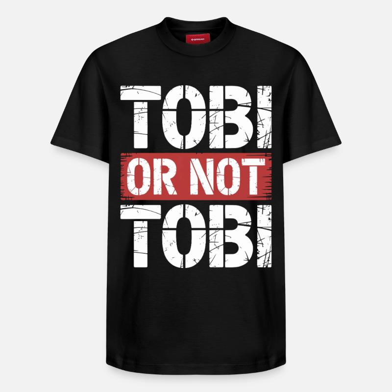 Tobi oder nicht Tobi - Relaxed Unisex Supima Cotton T-Shirt – von SPREAD - Schwarz